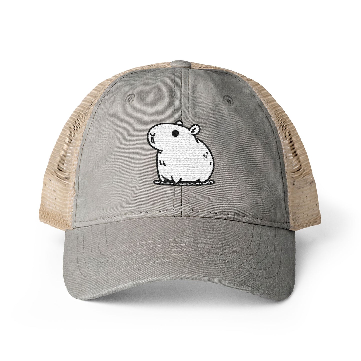 Women's Washed Mesh-Back Capybara Hat