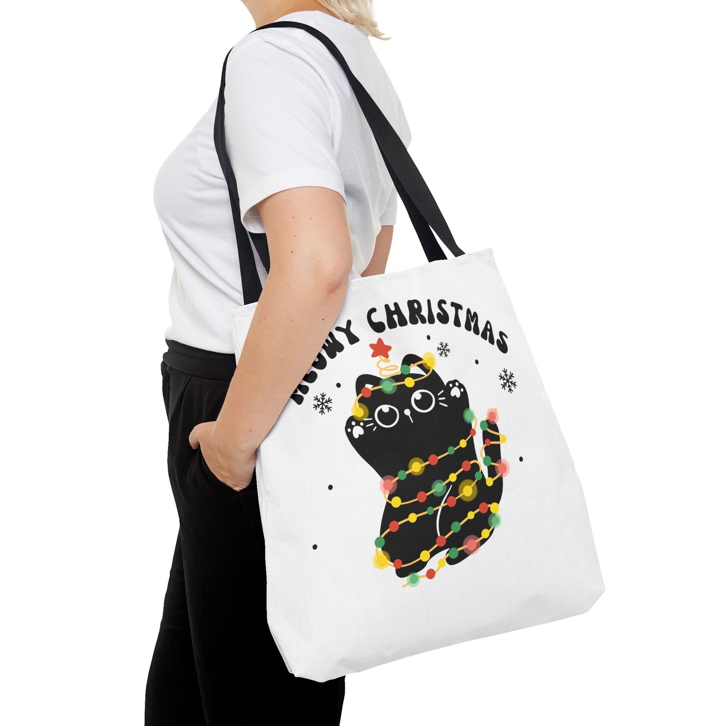 Meowy Christmas Tote Bag