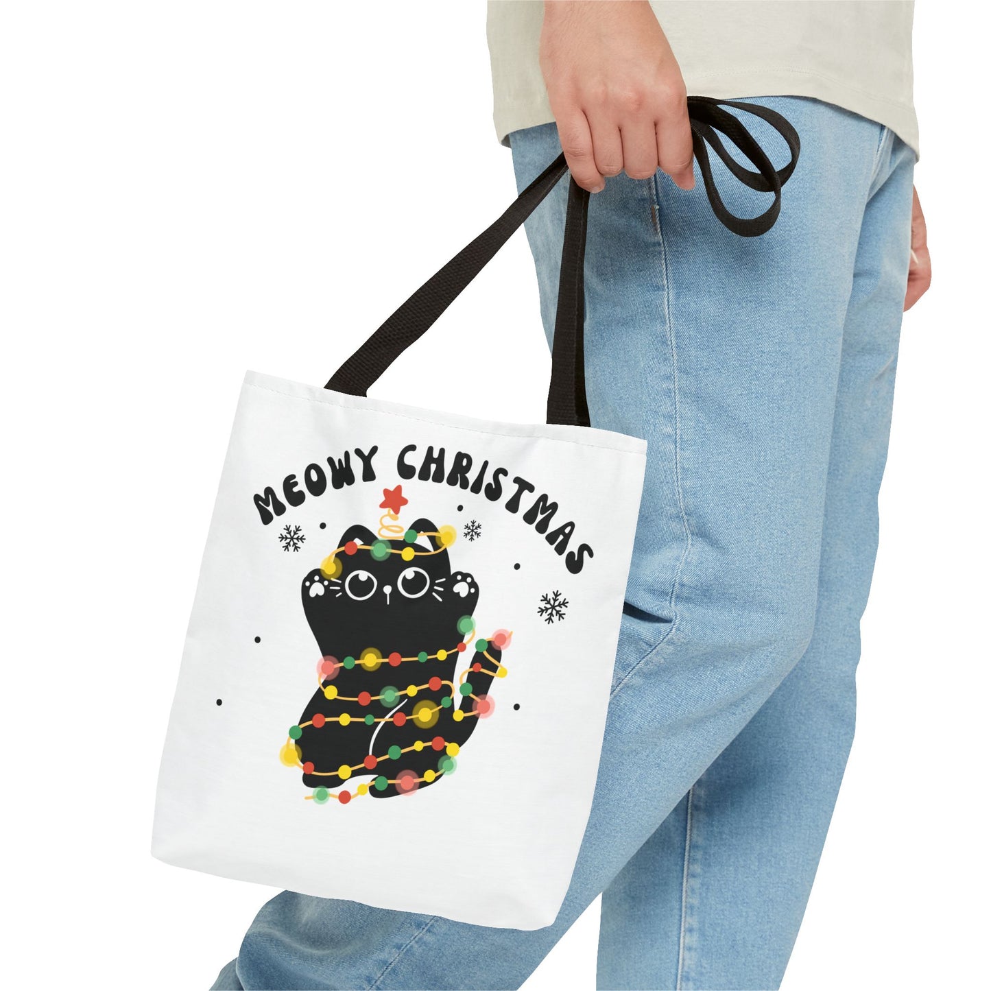 Meowy Christmas Tote Bag