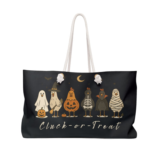 Halloween Chicken Weekender Bag - 'Cluck or Treat' Design