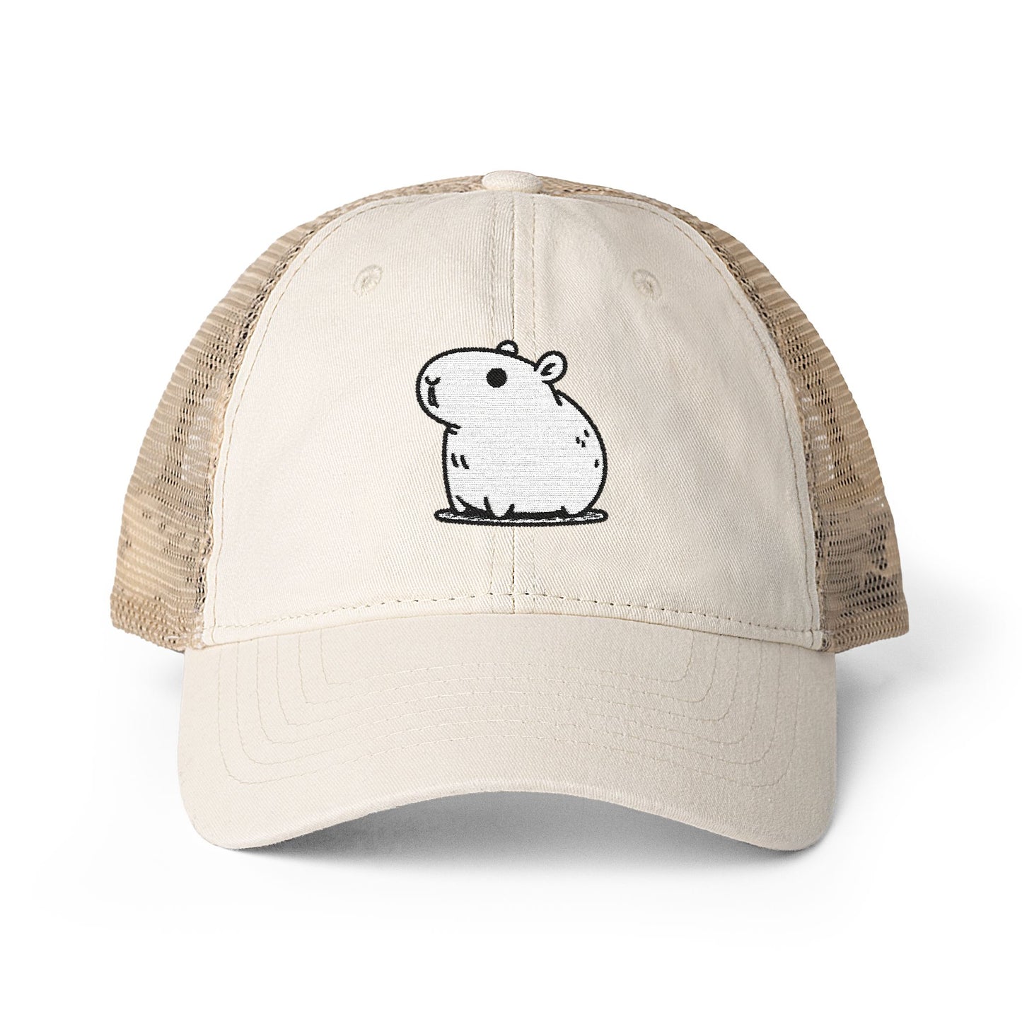 Women's Washed Mesh-Back Capybara Hat