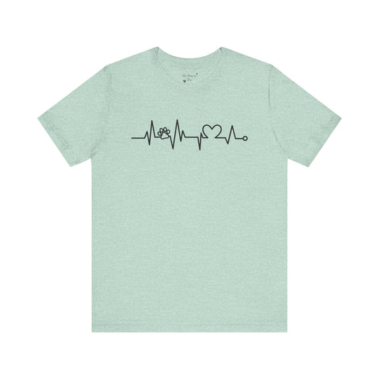 Paw print heartbeat shirt