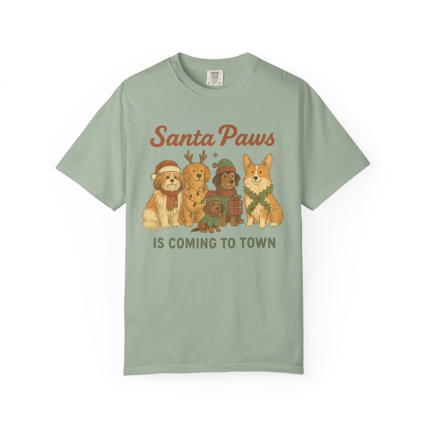 Dog Christmas T-shirt - Santa Paws is Coming to Town