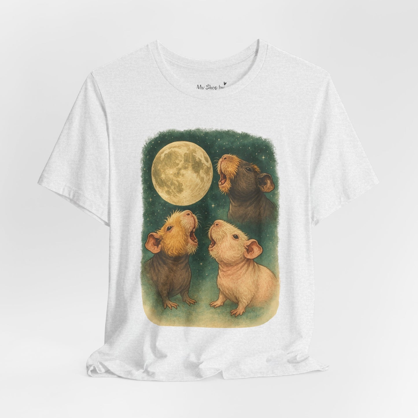 Werewolf Skinny Pig Unisex Tee (Hairless Guinea Pig Shirt)