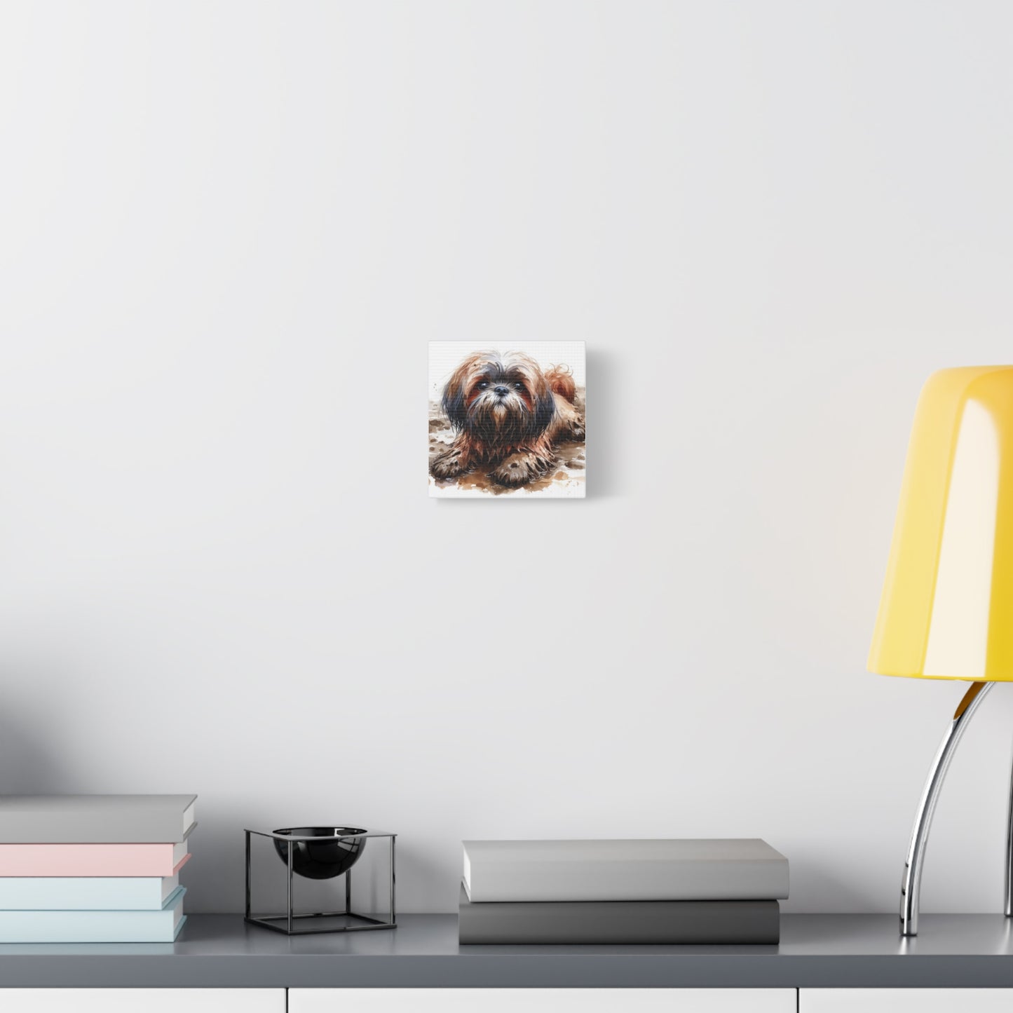 Canvas Print - Muddy Shih Tzu Watercolor Print