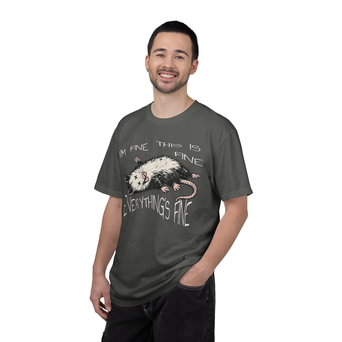 Funny Opossum Shirt “I’m Fine This Is Fine Everything’s Fine”