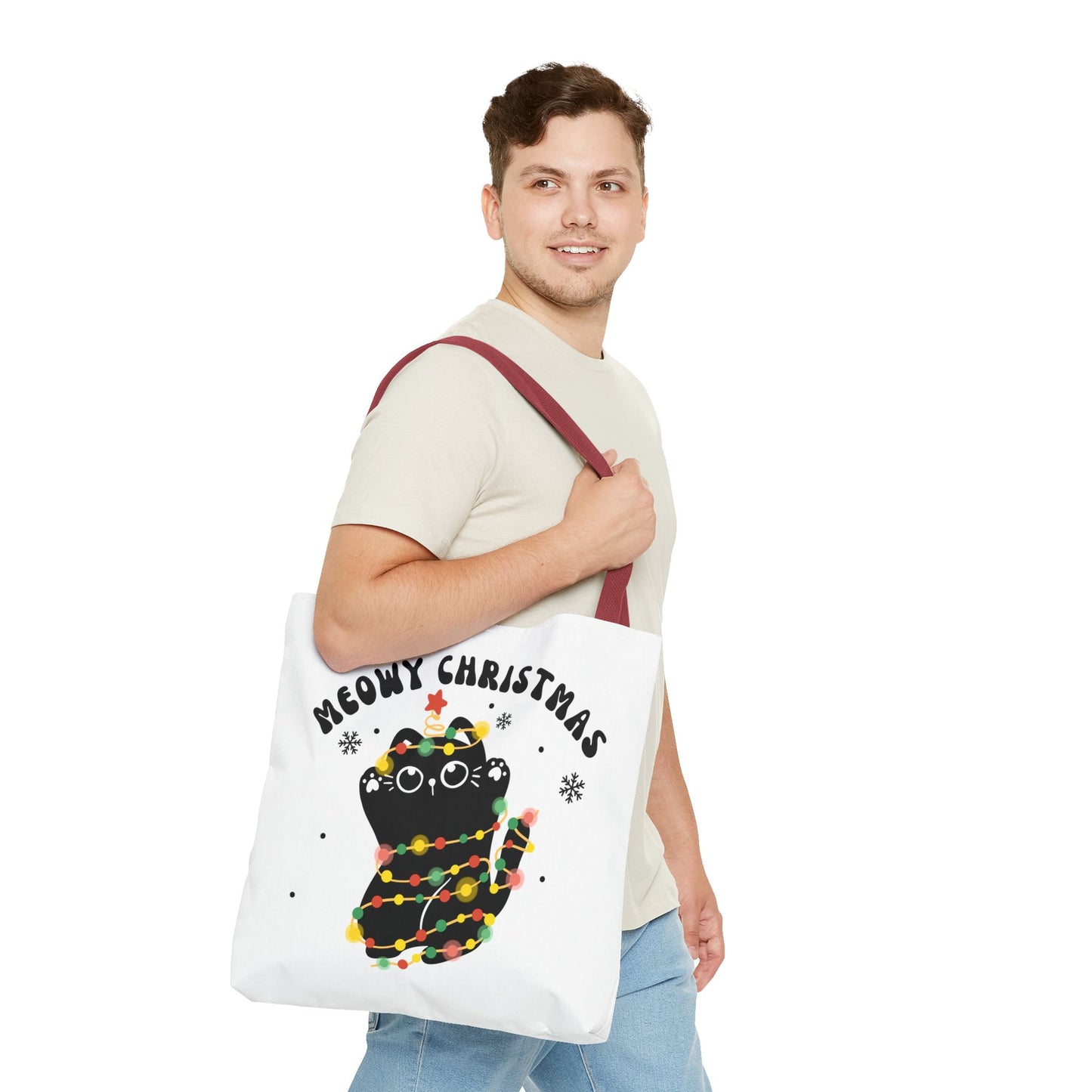 Meowy Christmas Tote Bag