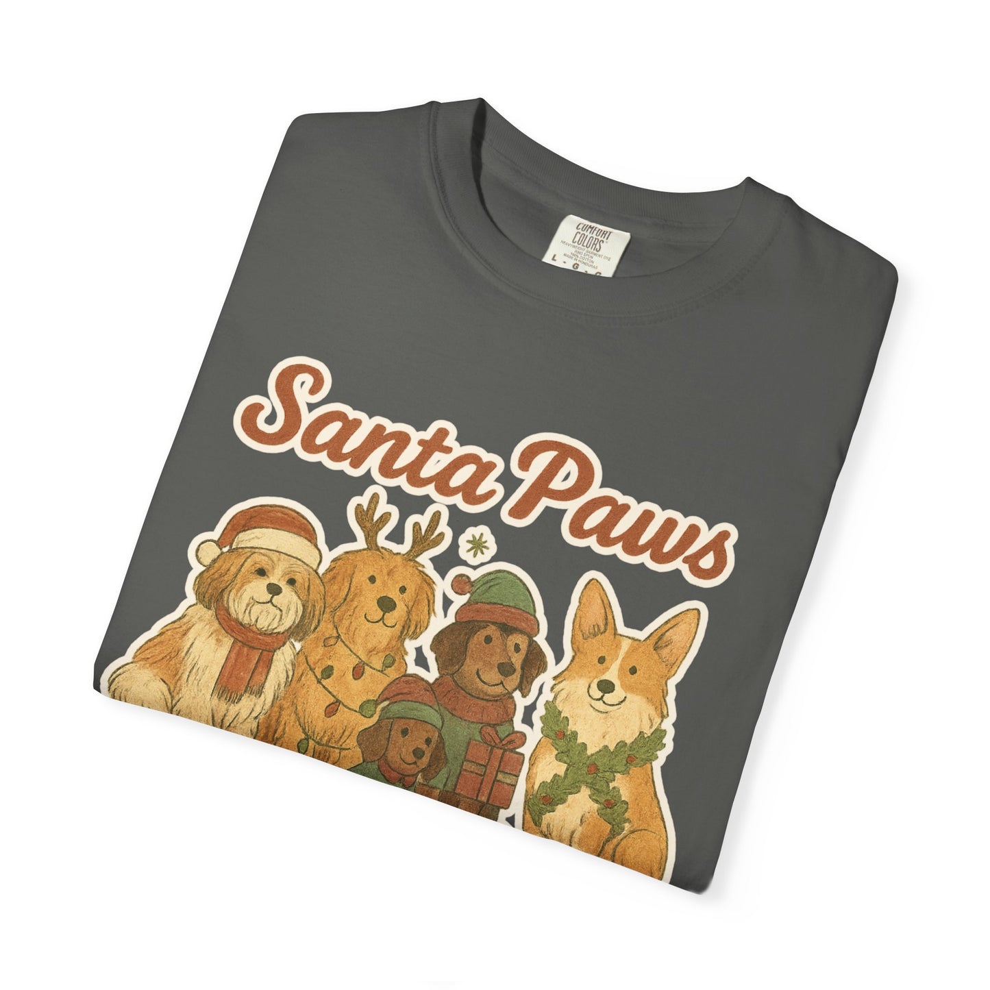 Dog Christmas T-shirt - Santa Paws is Coming to Town
