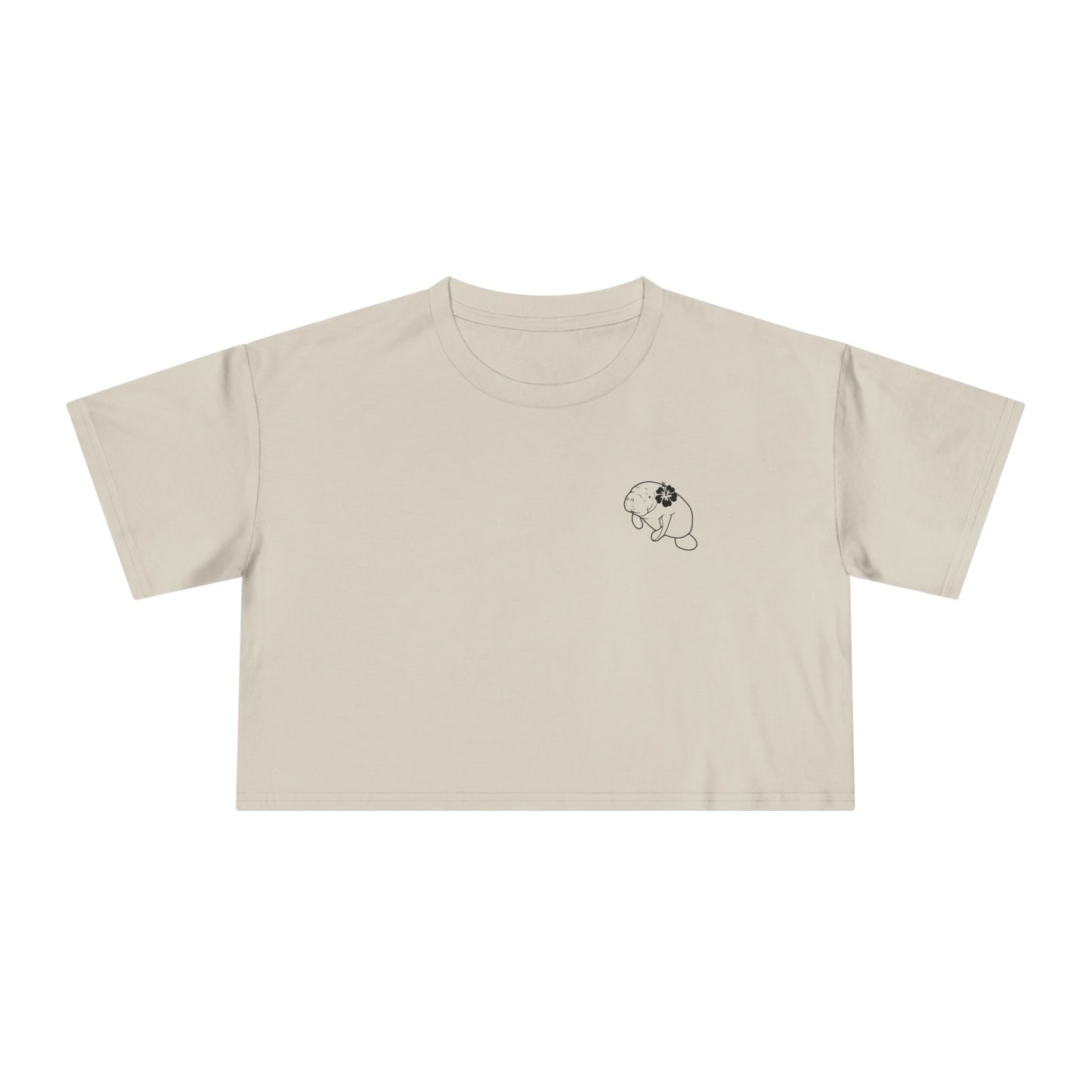 Women's Manatee Hibiscus Crop Tee
