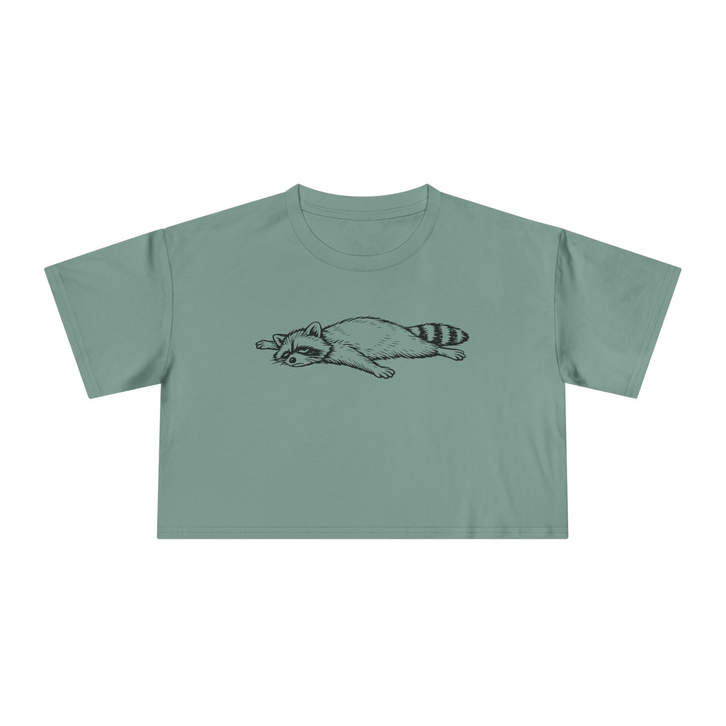 Tired Raccoon Women's Crop Tee