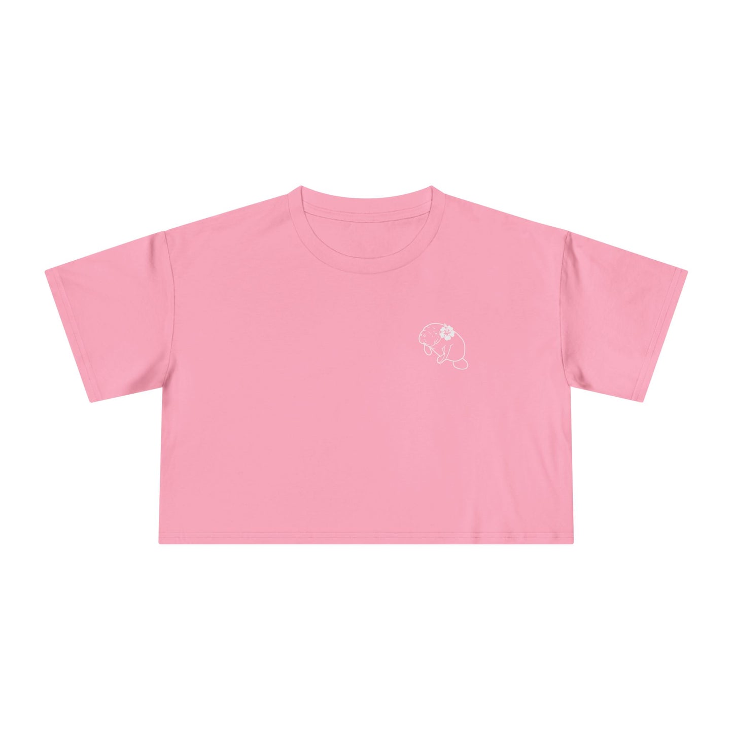 Women's Manatee Hibiscus Crop Tee