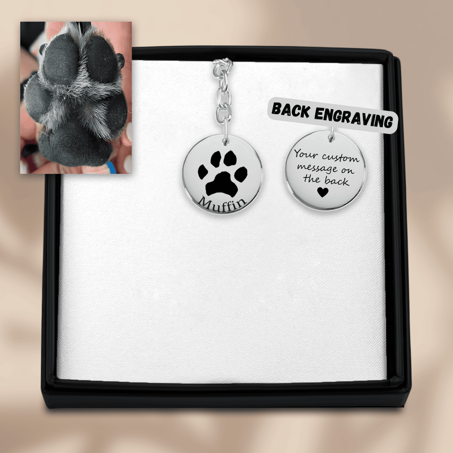 Pawprint Keychain